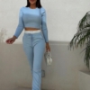 Compleu bumbac cu bluza scurta Designed IT7104 (4)