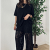 Set tricou simplu si pantaloni din dantela IT7112 (3)